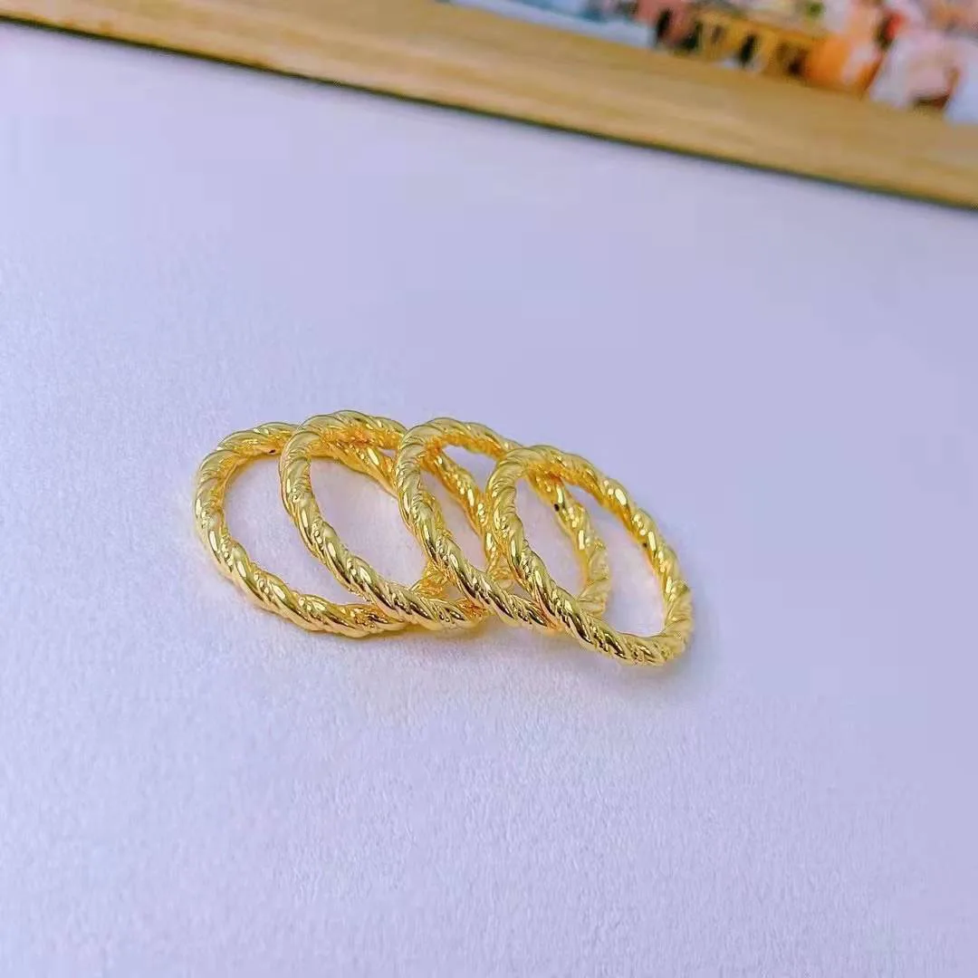 Luxury Fashion Pure 24K Gold Jewelry Rings Women Ladies Female Bridal Engagement Wedding Ring
Luxury Fashion Pure 24K Gold Jewelry Rings Women Ladies Female Bridal Engagement Wedding Ring