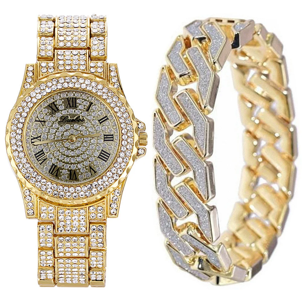 Hip Hop Custom Silver Gold Jewelry CZ Iced Out Stainless Steel Bracelet Men's Bracelet Watches
Hip Hop Custom Silver Gold Jewelry CZ Iced Out Stainless Steel Bracelet Men's Bracelet Watches