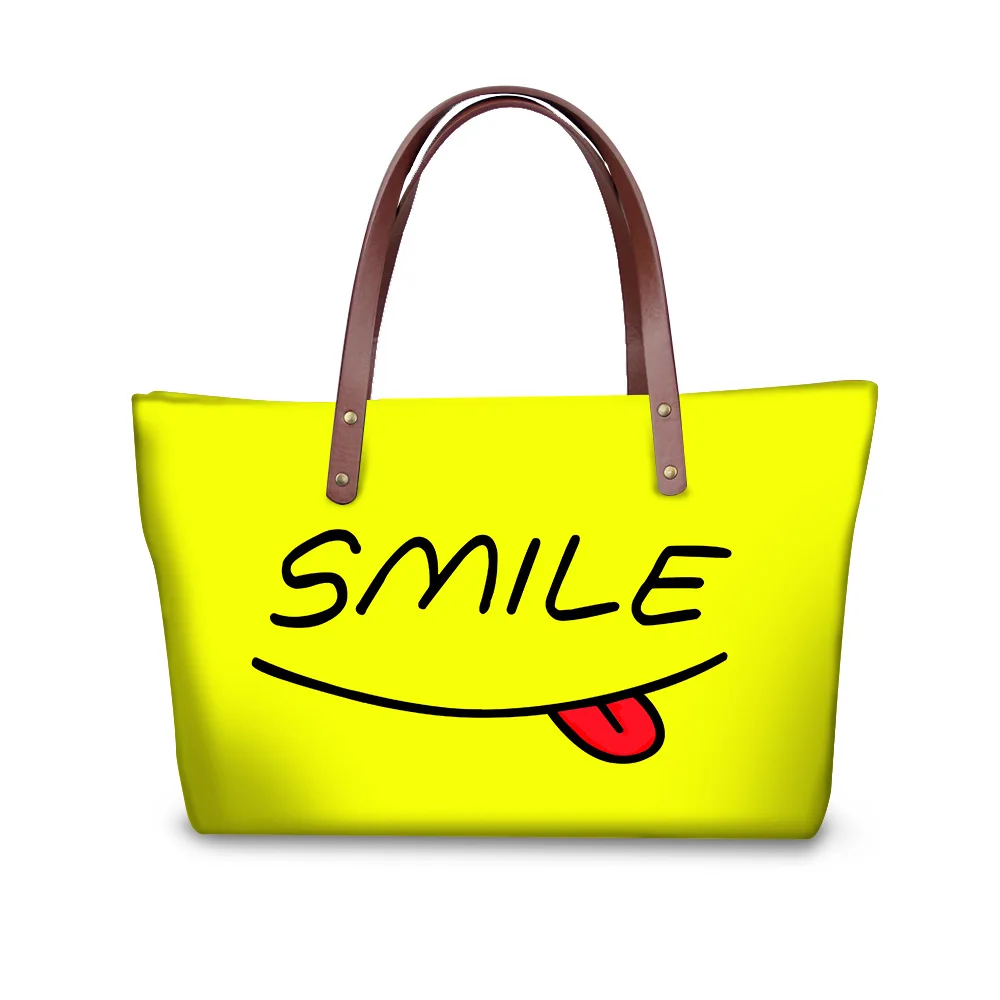 Custom Sublimation print Bags Women Handbags Ladies smile pattern Neoprene Purses Designer Tote Top Handle Shoulder Bag
Custom Sublimation print Bags Women Handbags Ladies smile pattern Neoprene Purses Designer Tote Top Handle Shoulder Bag