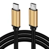 Gold cover black line type c to micro usb cable for PC,mobile phone and other devices CE/FCC/RoHS certificates