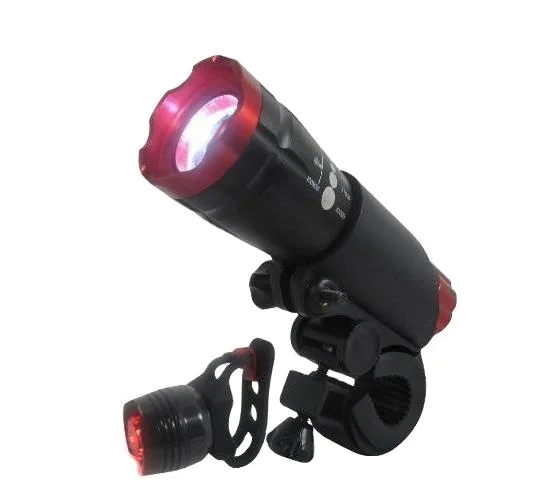 Mountain Bike Light Set Aluminum High Bright Flash Headlight With Powerful bike tail light, Black
Mountain Bike Light Set Aluminum High Bright Flash Headlight With Powerful bike tail light, Black
