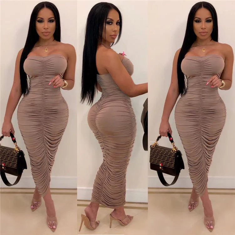 2021 plus size women sleeveless strapless draped skirt midi dress bodycon night club long dress
2021 plus size women sleeveless strapless draped skirt midi dress bodycon night club long dress