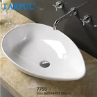 Tarpul Chaozhou Square Bathroom Washbasin Ceramic Hand Wash Sink Ceramic Art Basin