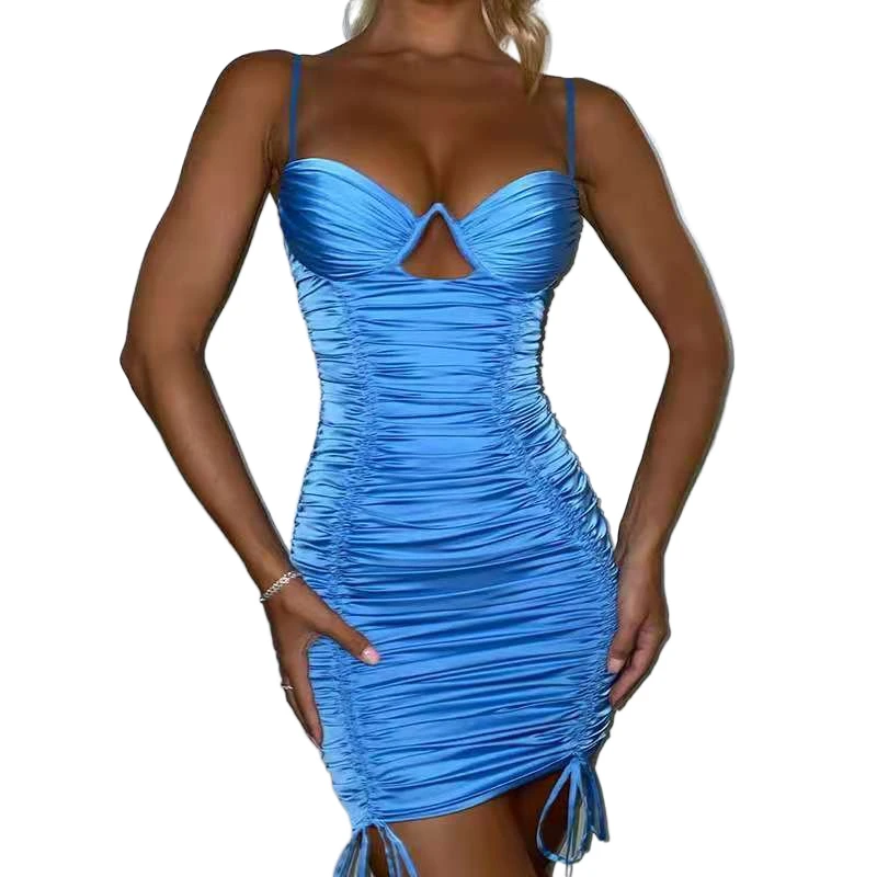 Hot summer sexy party dress high elastic satin body shaping suspenders V-neck silk dress women's bra steel fork mini club dress, Rose red, blue,
Hot summer sexy party dress high elastic satin body shaping suspenders V-neck silk dress women's bra steel fork mini club dress, Rose red, blue,
