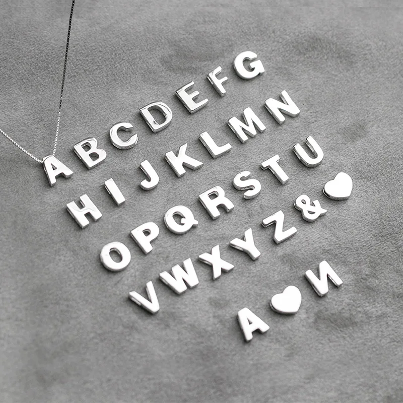 Fashion Solid 925 Sterling Silver 26 A-Z Letters Heart Pendant Necklaces For Women Jewelry
Fashion Solid 925 Sterling Silver 26 A-Z Letters Heart Pendant Necklaces For Women Jewelry