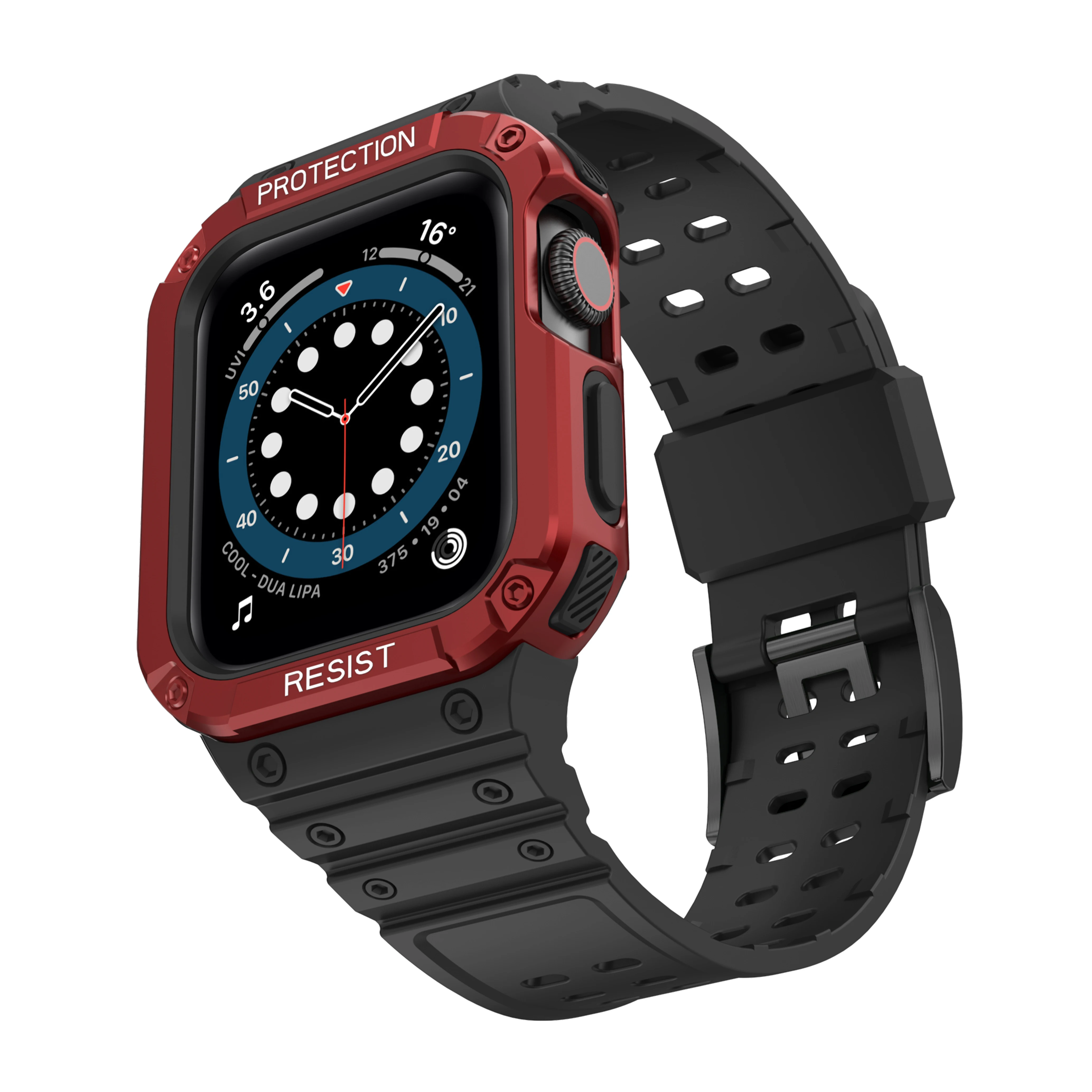 Rugged TPU Sport Watch Band for Apple watch Strap for iWatch Series SE 7 6 5 4 3 2 1 with Bumper Case Cover, 10 colors
Rugged TPU Sport Watch Band for Apple watch Strap for iWatch Series SE 7 6 5 4 3 2 1 with Bumper Case Cover, 10 colors