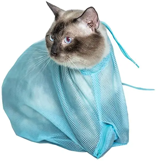 Professional Reusable Pet Grooming Product Cleaning Mesh Cat Bath Bag Trimming Nail Anti Scratch Cat Washing Bag, Customized color
Professional Reusable Pet Grooming Product Cleaning Mesh Cat Bath Bag Trimming Nail Anti Scratch Cat Washing Bag, Customized color