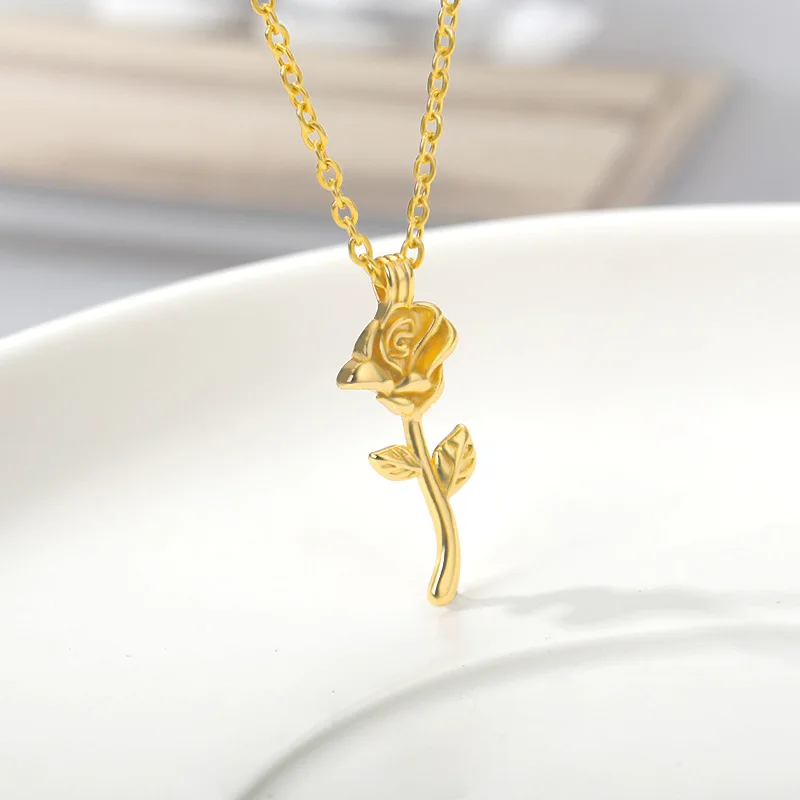 Hot selling Valentine's Day Gift Gold plated stainless steel Rose flower pendant
Hot selling Valentine's Day Gift Gold plated stainless steel Rose flower pendant