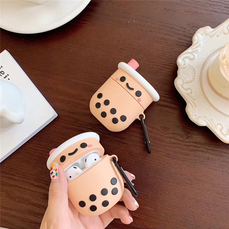 Hot Sale 3D Bubble Tea Silicone Headphone Case Earphone Protective Cover for Airpod Pro for Apple Airpods 2
Hot Sale 3D Bubble Tea Silicone Headphone Case Earphone Protective Cover for Airpod Pro for Apple Airpods 2