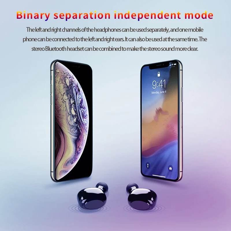Bluetooth Wireless Headphones S590 TWS Earbuds Digital LED Power Display Waterproof Stereo Sports Earphones - ANKUX.COM