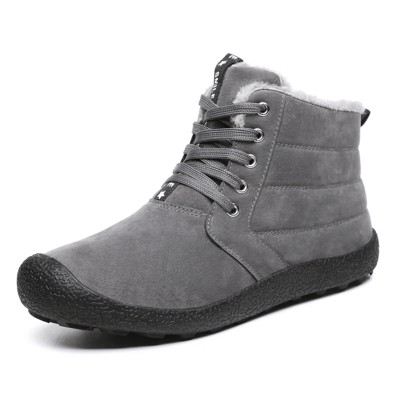 Import From China Grey Large Size Snow Waterproof Winter Boots For Winter Men