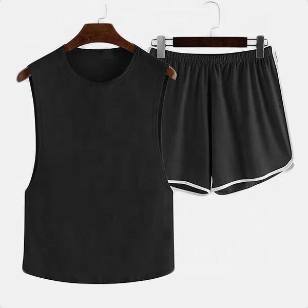 Fashion Sleeveless Men's Pajamas Suit Pure Color Round Neck Pullover Pajama Set Casual Sports Shorts Pajamas Set, Picture
Fashion Sleeveless Men's Pajamas Suit Pure Color Round Neck Pullover Pajama Set Casual Sports Shorts Pajamas Set, Picture