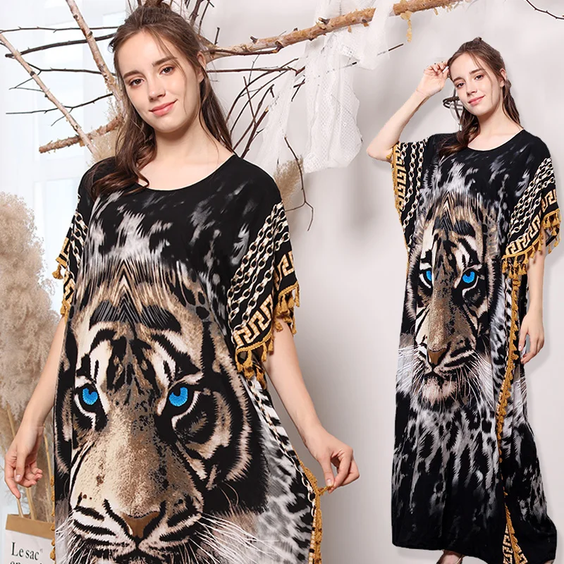 Women's Elegant Casual Dresses Dubai Summer Robe Stand Collar Womens Home Kaftan Abaya islamc clothing, Black
Women's Elegant Casual Dresses Dubai Summer Robe Stand Collar Womens Home Kaftan Abaya islamc clothing, Black