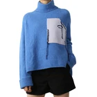 Wholesale 2020 OEM high quality fashion design long sleeve pullover turtleneck women top sweater for girls