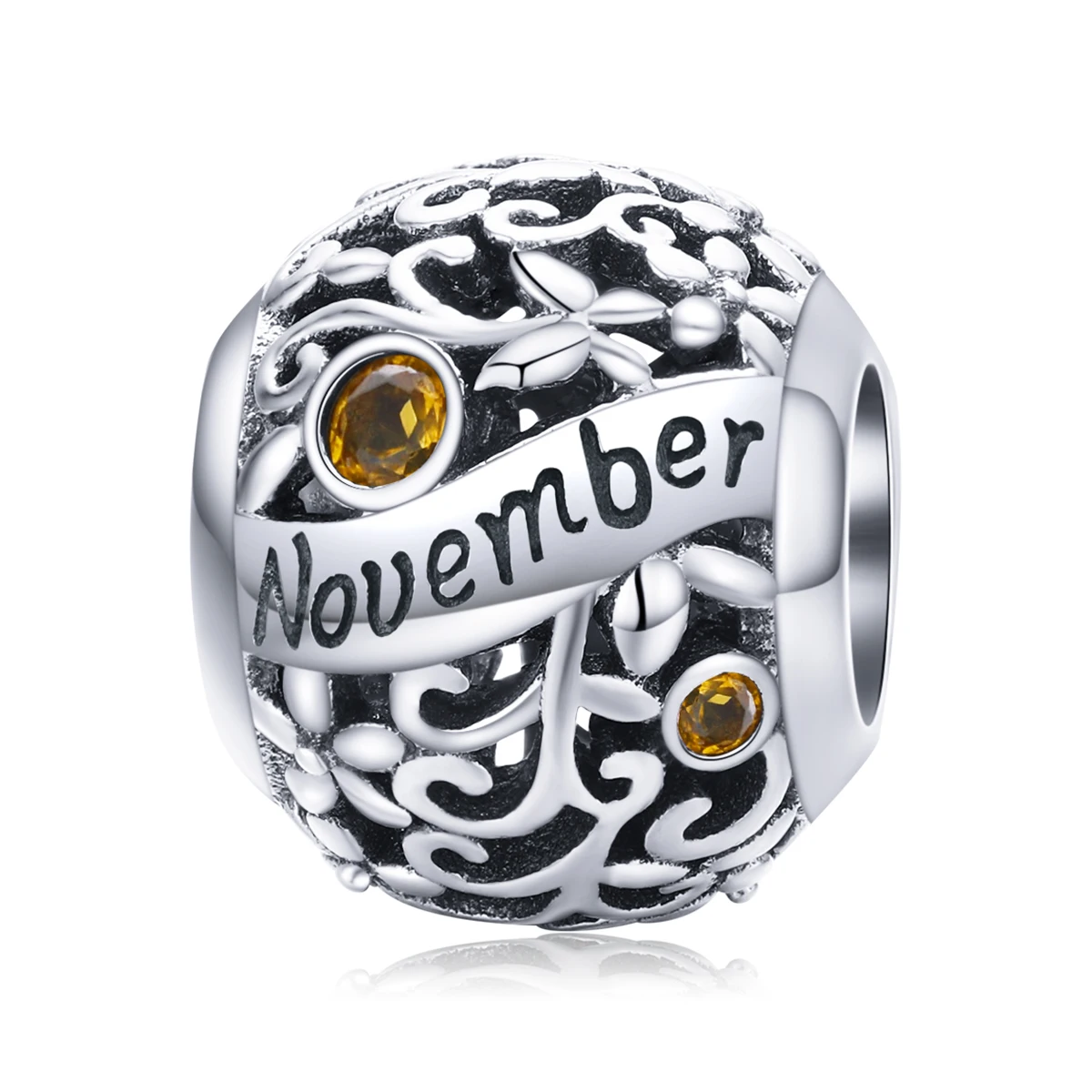 925 Sterling Silver November Birthday Stone Round Beads fit Women Charm Bracelet Bangle DIY Jewelry Making
925 Sterling Silver November Birthday Stone Round Beads fit Women Charm Bracelet Bangle DIY Jewelry Making