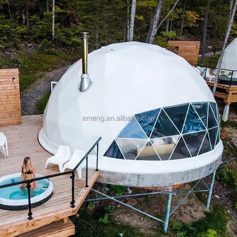 

Round Clear Igloo domo House Glamping Geodesic Dome Tent Hotel Luxury Outdoor With Bathroom