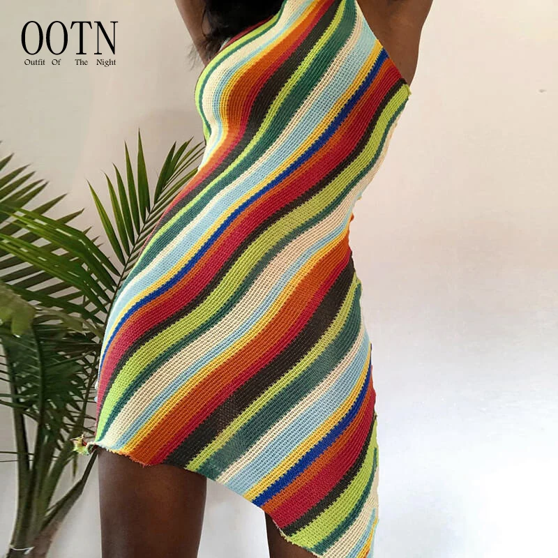 OOTN Women Party Club Sleeveless Mini Wrap Bodycon Striped Fashion Dress 2021 Chic Summer O Neck Knitted Cotton Tank Dresses
OOTN Women Party Club Sleeveless Mini Wrap Bodycon Striped Fashion Dress 2021 Chic Summer O Neck Knitted Cotton Tank Dresses
