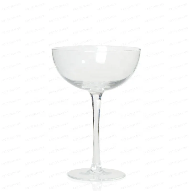 Personalized handmade champagne coupes glass