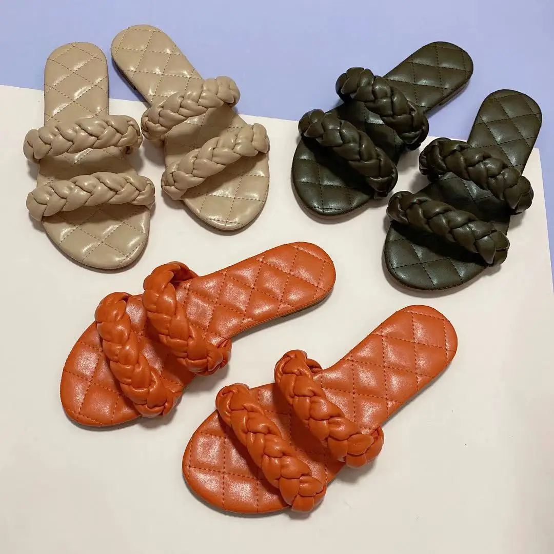 2021 Europe and America fashion flat woven holiday beach semi-sandals woman's summer slippers shoes for girls, As picture
2021 Europe and America fashion flat woven holiday beach semi-sandals woman's summer slippers shoes for girls, As picture