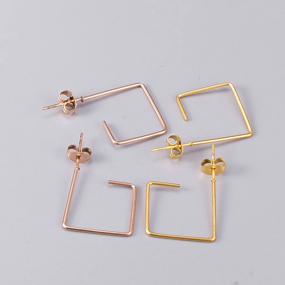 Hot Selling Women Charm Stainless Steel U Shape Stud Earrings Modern Minimalist Geometry Hollow Square Stud Earrings
Hot Selling Women Charm Stainless Steel U Shape Stud Earrings Modern Minimalist Geometry Hollow Square Stud Earrings