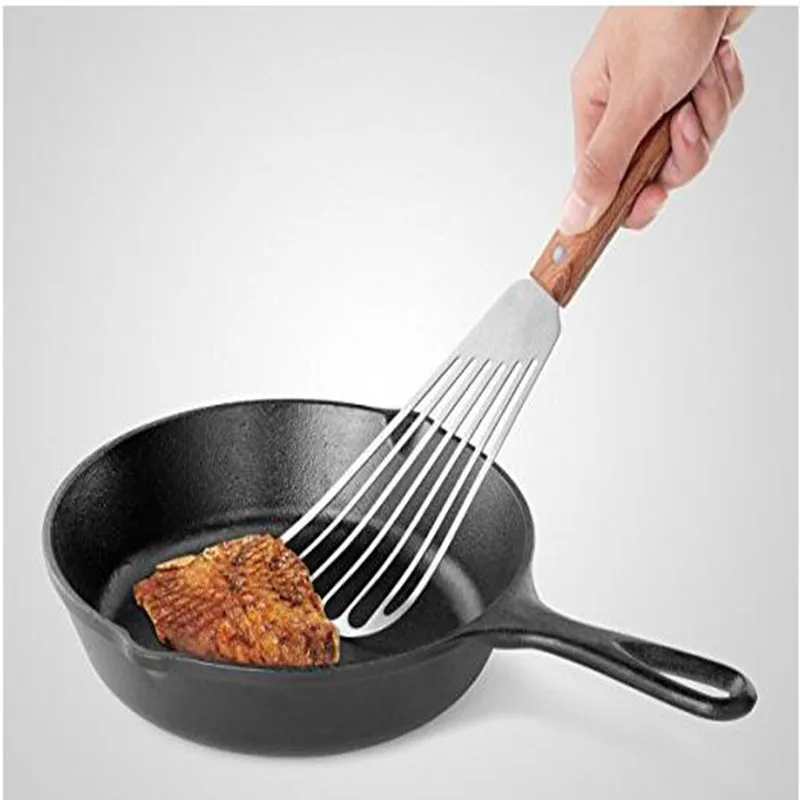 Utensils For Kitchen Cooking Tool Fish Spatula Metal Stainless Steel Blade With Wooden Handle Fish Tuner, As photo
Utensils For Kitchen Cooking Tool Fish Spatula Metal Stainless Steel Blade With Wooden Handle Fish Tuner, As photo