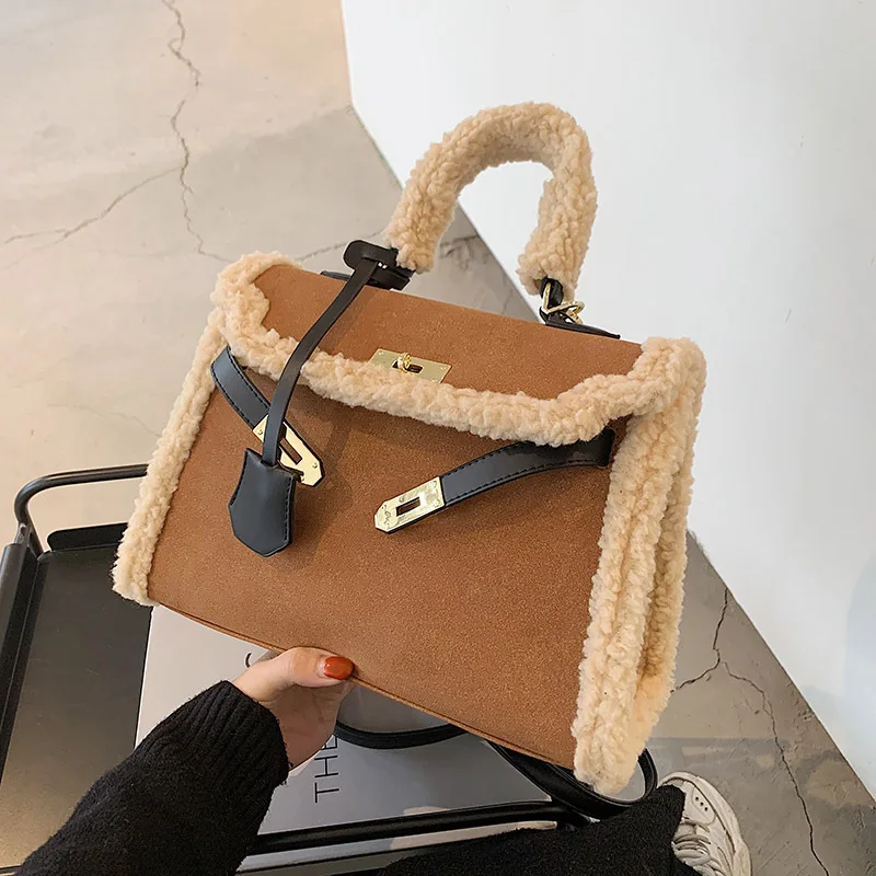 Winter faux fur shoulder hand bag ladies fashion suede handbag with fur classic style fur Kel ly crossbody bag
Winter faux fur shoulder hand bag ladies fashion suede handbag with fur classic style fur Kel ly crossbody bag