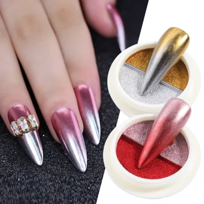 2021 Hot sale Nail Art Double Color Solid State Magic Mirror Effect Powder with 1pc Brush for nail art decoration for Nail Salon
2021 Hot sale Nail Art Double Color Solid State Magic Mirror Effect Powder with 1pc Brush for nail art decoration for Nail Salon