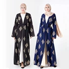 L-219 new style islamic abaya design 2019 embroidery fashionable clothing muslim kimono abaya