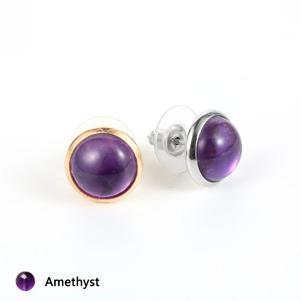 12mm stone Glass Crystal Earrings Gold Silver Color Metal Stud Jewelry Women Men Gift, Multi
12mm stone Glass Crystal Earrings Gold Silver Color Metal Stud Jewelry Women Men Gift, Multi