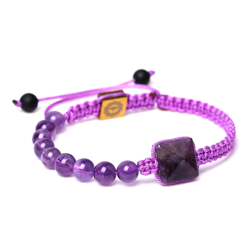Natural Stone Beads Best Selling In Amazon 7 Charka Handmade Pyramid Bracelet, Purple
Natural Stone Beads Best Selling In Amazon 7 Charka Handmade Pyramid Bracelet, Purple