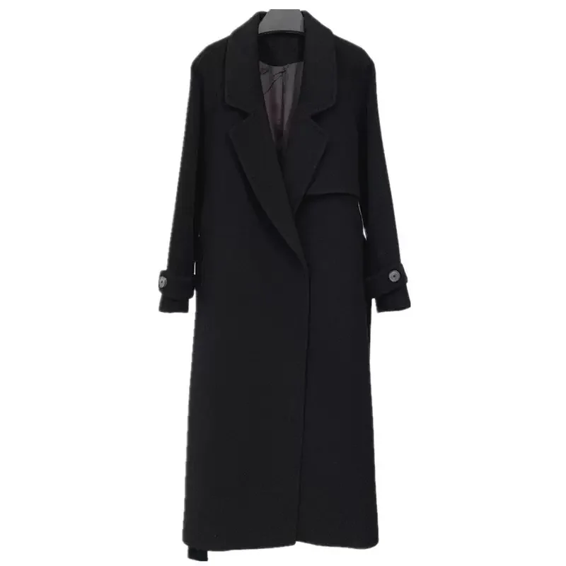 Woolen Coat Women's Mid-length Over The Knee Korean Style Autumn and Winter Popular Coat Hepburn All-match Woolen Coat
Woolen Coat Women's Mid-length Over The Knee Korean Style Autumn and Winter Popular Coat Hepburn All-match Woolen Coat