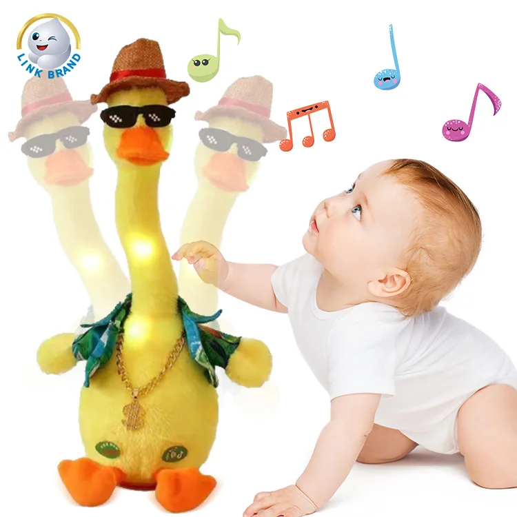 Link Brand Funny Clothes Twist And Swing Electric Yellow Plush Talking Duck Toys
Link Brand Funny Clothes Twist And Swing Electric Yellow Plush Talking Duck Toys
