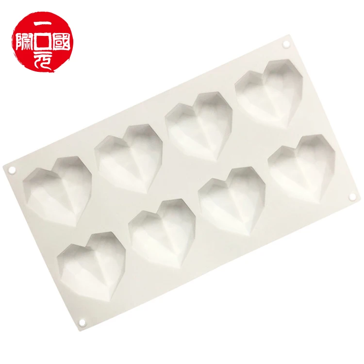 Reusable heart Cake Baking Molds 8 Cavities Large Non-stick Microwave Safe Silicone Cake Pan
Reusable heart Cake Baking Molds 8 Cavities Large Non-stick Microwave Safe Silicone Cake Pan