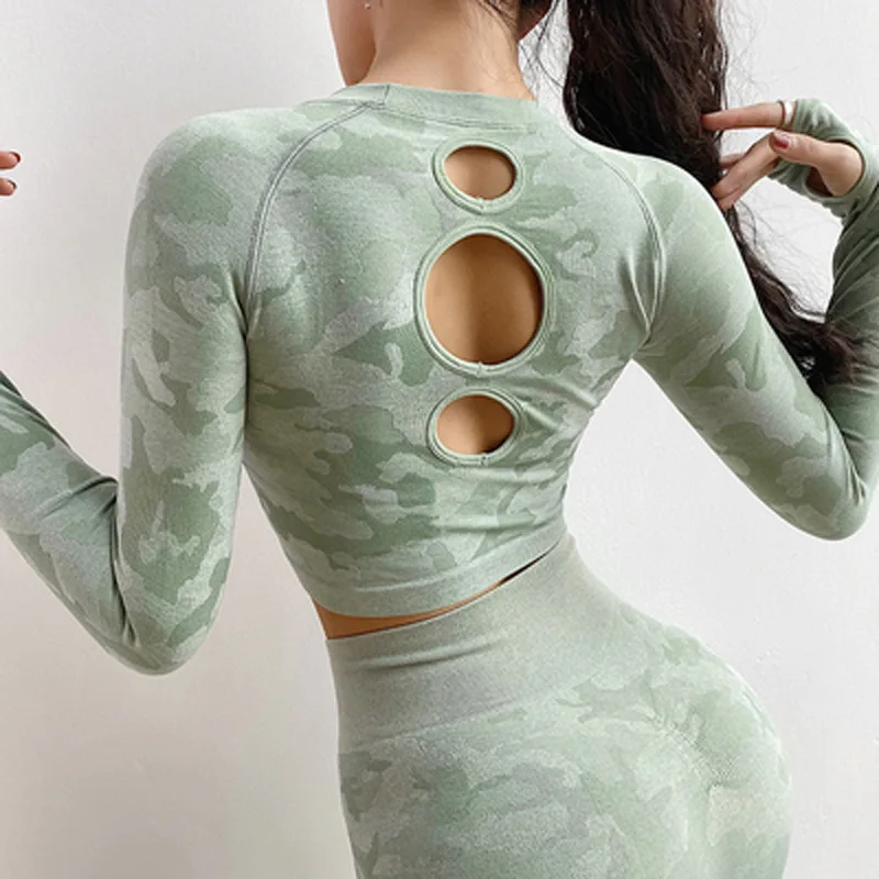 New Women Tight Running Yoga Hollow Seamless Long Sleeves T Shirt Workout Top Loose Yoga Tops Gym Sports T-Shirt Thumb Hole
New Women Tight Running Yoga Hollow Seamless Long Sleeves T Shirt Workout Top Loose Yoga Tops Gym Sports T-Shirt Thumb Hole