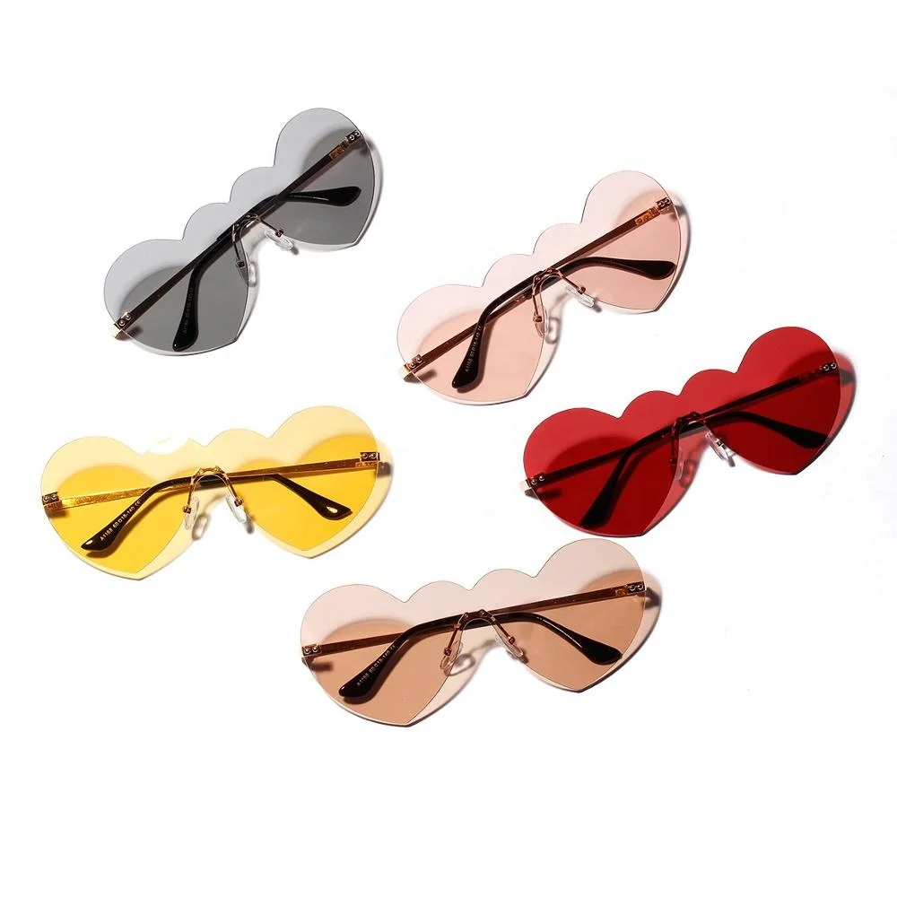 2021 New Fashion Eyewear One Piece Metal Frame Rimless Frameless Eye Glasses Heart Shaped Sunglasses Kids For Women
2021 New Fashion Eyewear One Piece Metal Frame Rimless Frameless Eye Glasses Heart Shaped Sunglasses Kids For Women