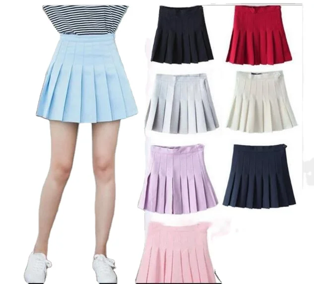 Women's solid color skirt 2021 new Korean style high waist pleated skirt, As picture
Women's solid color skirt 2021 new Korean style high waist pleated skirt, As picture
