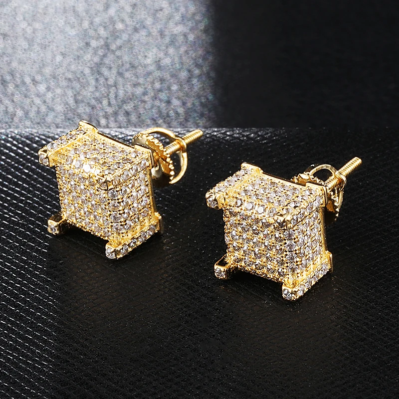 Fashion 18k Gold Plated Cubic Square Cubic Zircon Stud Earring Bling Iced Out Micro Full Paved Earring, Picture
Fashion 18k Gold Plated Cubic Square Cubic Zircon Stud Earring Bling Iced Out Micro Full Paved Earring, Picture