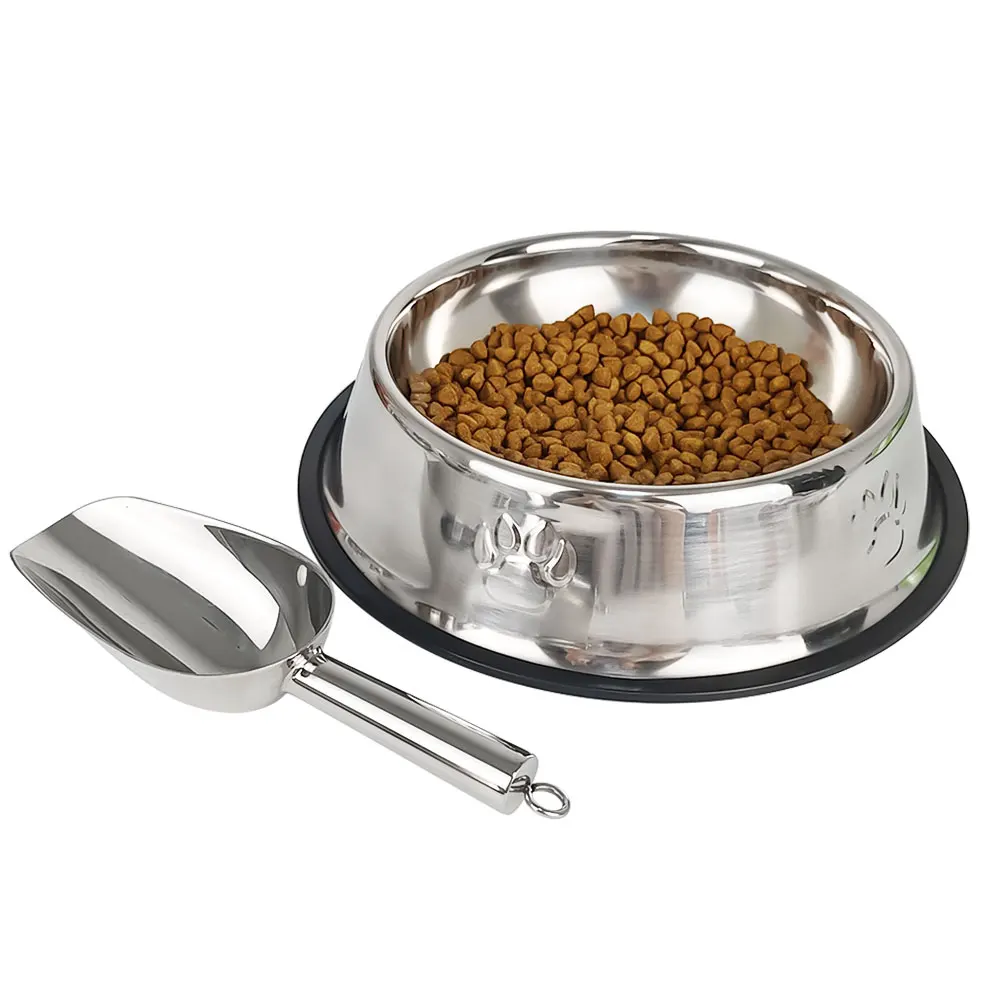 Ikitchen Metal Dog Cat Pet Feeding Bowl Custom Water Drinking Stainless Steel Dog Bowl Dish With Nonslip Bottom, Silver
Ikitchen Metal Dog Cat Pet Feeding Bowl Custom Water Drinking Stainless Steel Dog Bowl Dish With Nonslip Bottom, Silver