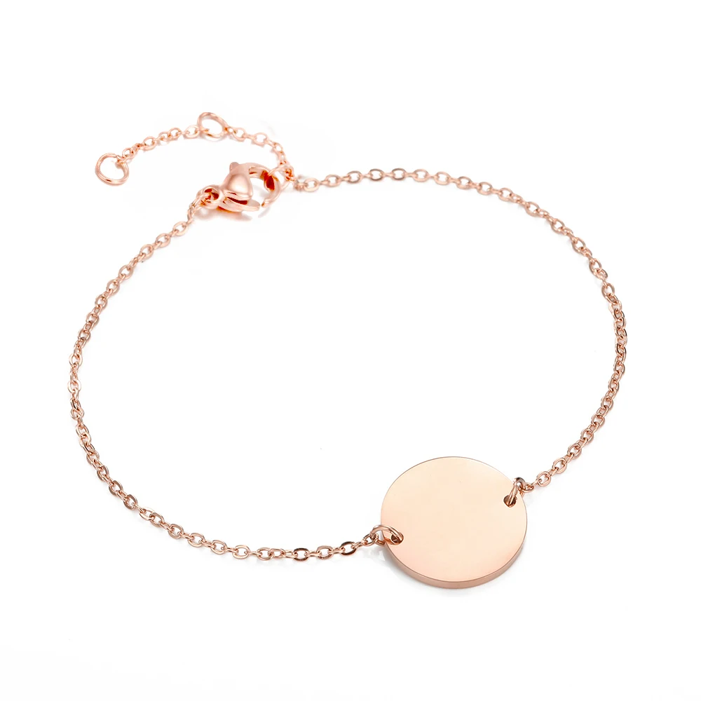 Chihang Brand Round Shape Charm Bracelet Popular Stainless Steel Jewelry Laser Engraving Bangle for Ladies, Gold/silver/rose gold
Chihang Brand Round Shape Charm Bracelet Popular Stainless Steel Jewelry Laser Engraving Bangle for Ladies, Gold/silver/rose gold