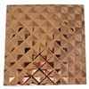 SUS304 Rose gold diamond stamped stainless steel gold wall decor gold mirror acrylic sheet