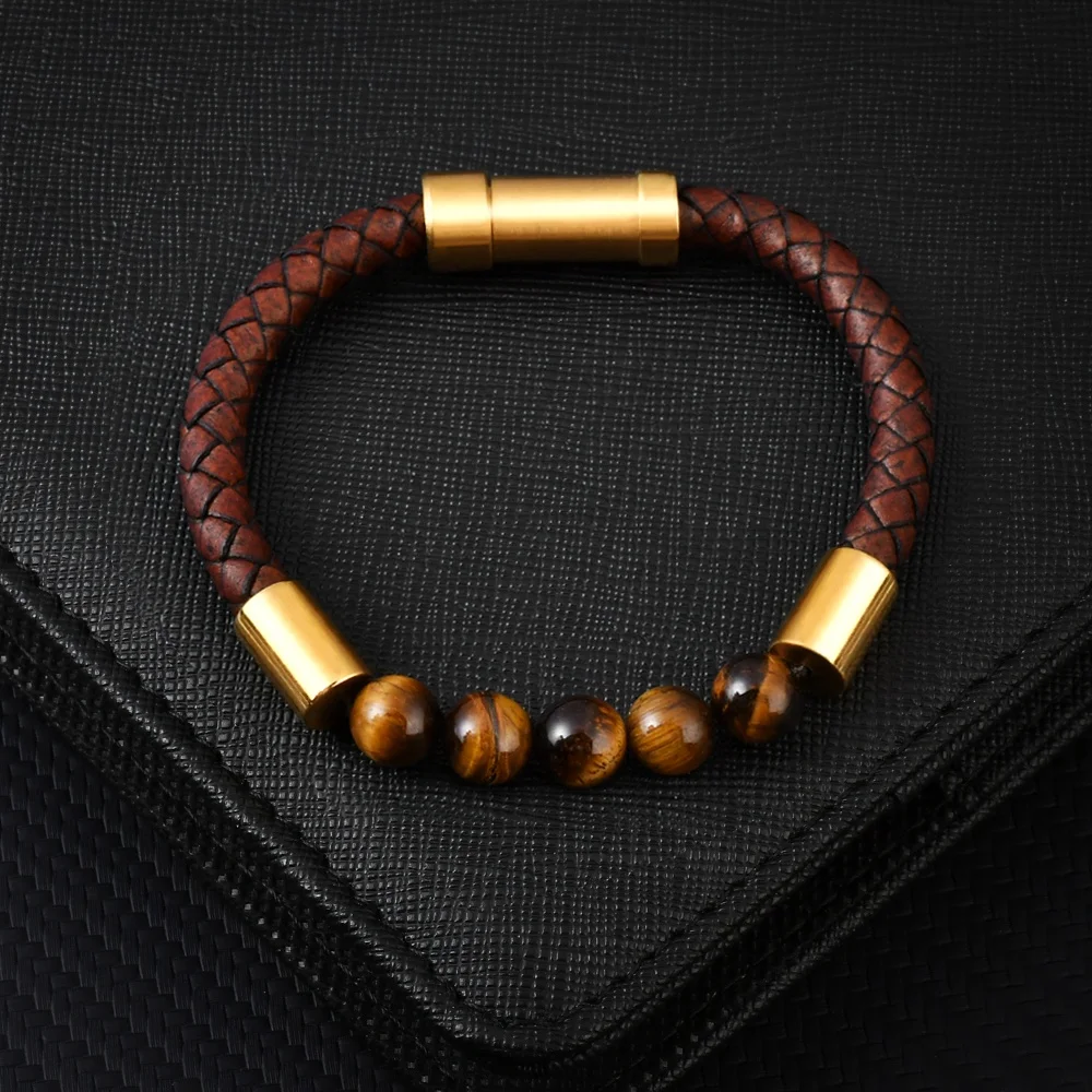 F376 New Design Bangle Jewelry Woman titanium Natural stone And Leather Bracelets For Man Bileklik
F376 New Design Bangle Jewelry Woman titanium Natural stone And Leather Bracelets For Man Bileklik