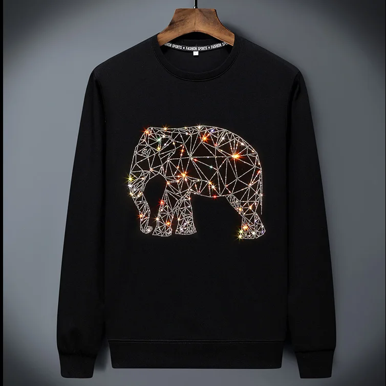 Free sample Tiger rhinestone iron on heat transfer logo custom for clothes