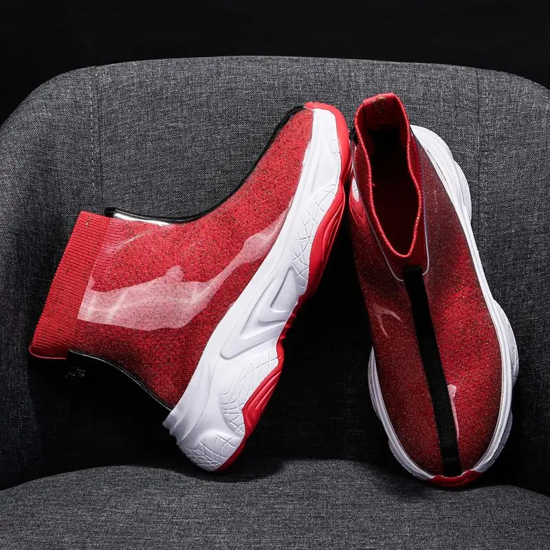 High Top Slip on Sport Shoes Women Sock Boots Sneakers Fashion Shiny Boots Ankle Women Waterproof Shoes rain boots women
High Top Slip on Sport Shoes Women Sock Boots Sneakers Fashion Shiny Boots Ankle Women Waterproof Shoes rain boots women