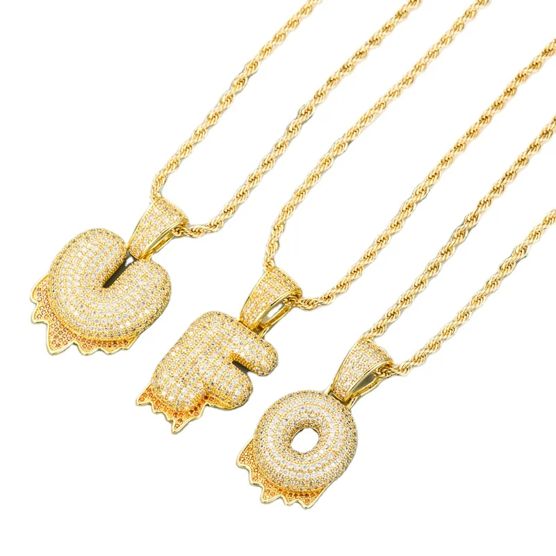 Hip hop personality 26 English letters micro inlaid Zircon Pendant copper plated real gold necklace
Hip hop personality 26 English letters micro inlaid Zircon Pendant copper plated real gold necklace