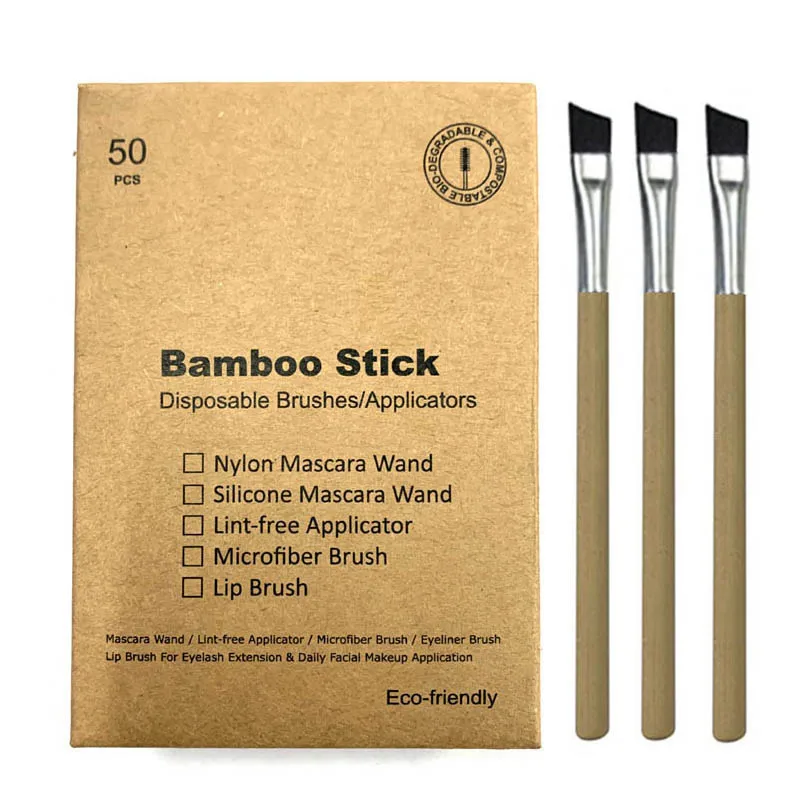 Eco-friendly Bamboo Handle Angled Top Eye Brow Tint and Dye Brush
Eco-friendly Bamboo Handle Angled Top Eye Brow Tint and Dye Brush