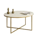 modern design marble grain living room glass round coffee table