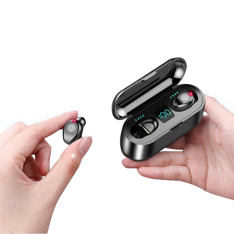 Hot Selling F9 Tws Wireless Earbuds Phone Earpiece Bt Headset Blutooth Earphone Headphones, Black
Hot Selling F9 Tws Wireless Earbuds Phone Earpiece Bt Headset Blutooth Earphone Headphones, Black