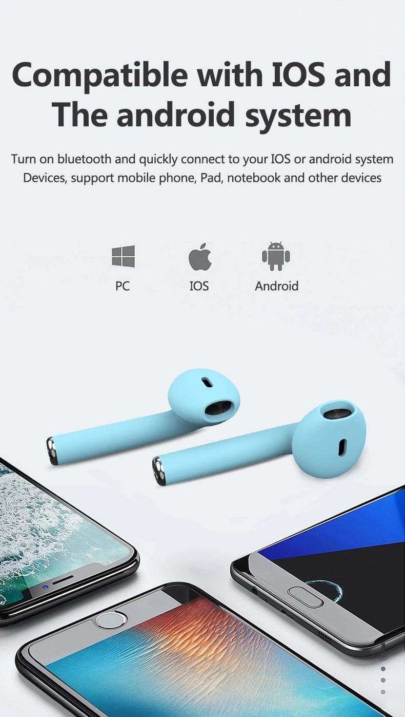 Wholesale Macaron Inpods 12 Headset wireless earphone Tws 5.0 with Matte Texture - ANKUX.COM