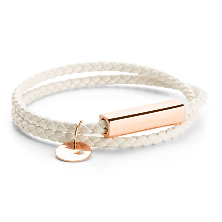 Wholesale Fashion Unisex Handmade Stainless Steel Rose Gold Magnetic Clasp White Leather Bracelet
Wholesale Fashion Unisex Handmade Stainless Steel Rose Gold Magnetic Clasp White Leather Bracelet