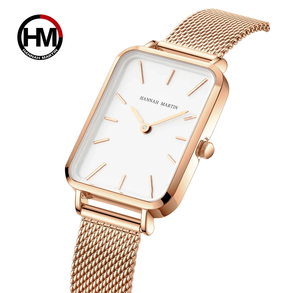 Hannah Martin 1241 Luxury Ladies Bracelet Quartz Watch Ultrathin Simple Japanese Movement Stainless Steel Mesh Belt Watches
Hannah Martin 1241 Luxury Ladies Bracelet Quartz Watch Ultrathin Simple Japanese Movement Stainless Steel Mesh Belt Watches